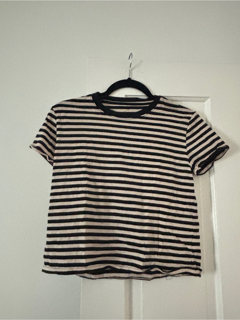 Everlane Boxy Crop Striped Tee